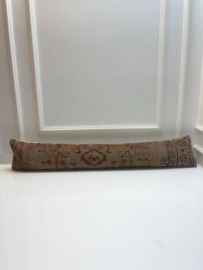 Geometric Kilim Pillow Cover, Tribal Earth Tone Long Cushion, Rustic Bench Decor