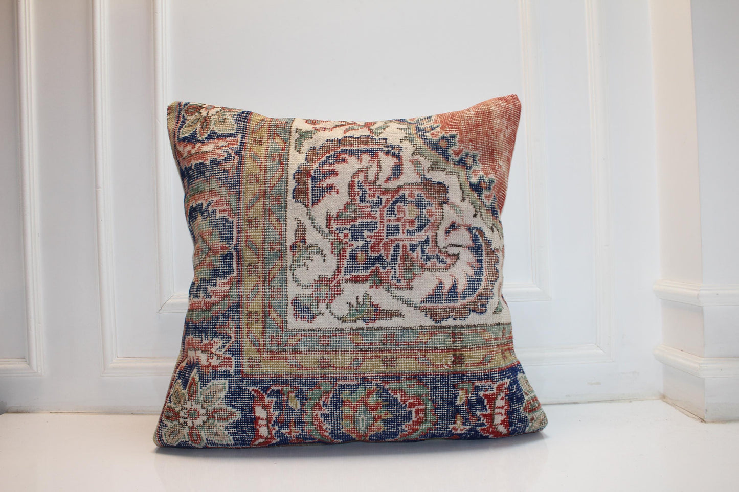 Classic Pattern Boho Cushion | Decorative Pillow for Summer & Winter Garden 27x27 ınch