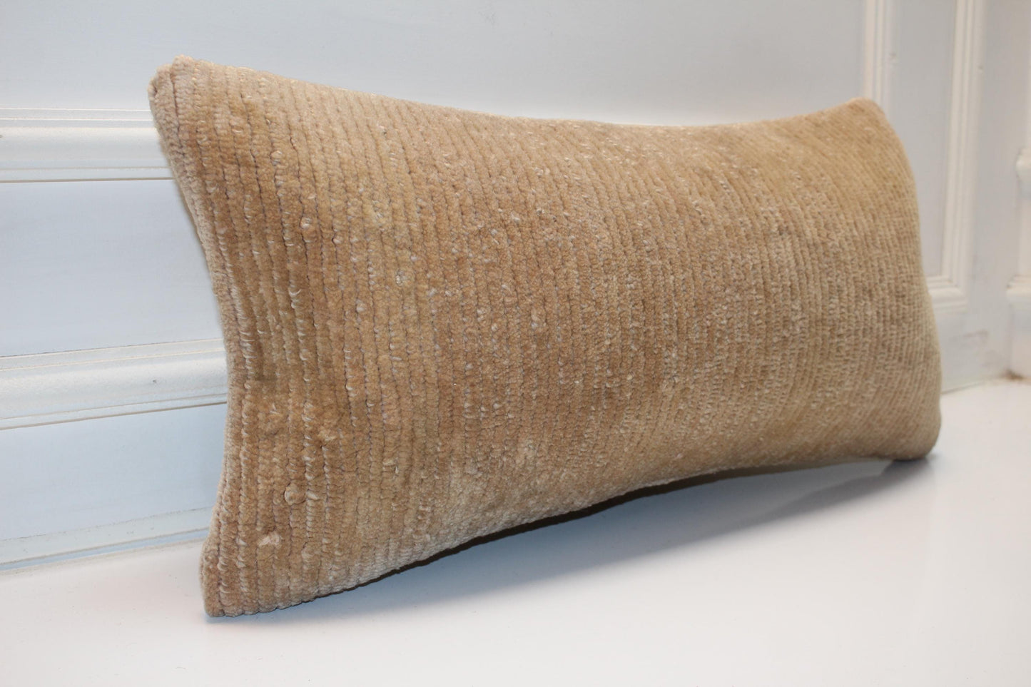 Handmade Kilim Pillow Cover (12x24 inch) – Upcycled Wool Boho Cushion