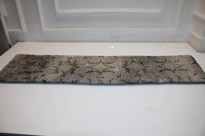 Handmade Turkish Kilim Lumbar Pillow Cover | Gray Woven Rug Cushion