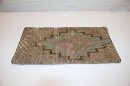 Handmade Kilim Pillow Cover: Upcycled Wool Tribal Cushion (12x24)
