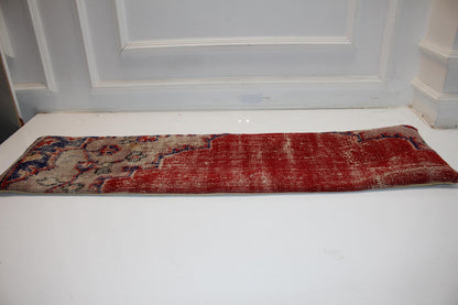Extra Long Bench Cushion, Rustic Red Boho Pillow,12X48  Handmade Decor