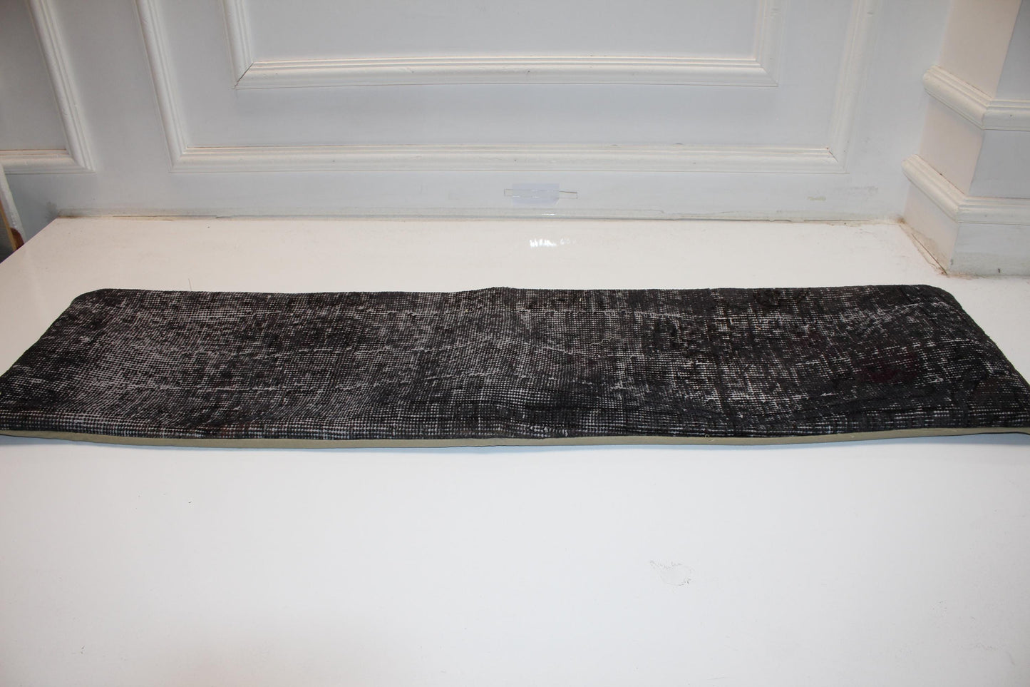 Charcoal Gray Textured Lumbar Cushion, Modern Minimal Seating Decor 12X48