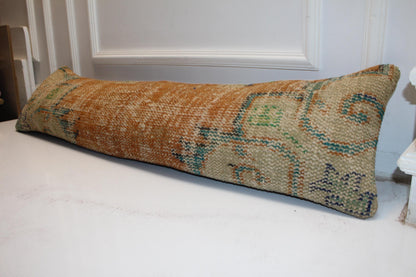 Extra Long Lumbar Cushion, Earth Tone Boho Rug Pillow for Entryway & Farmhouse Decor 12X48