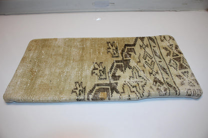 Soft Sand Anatolian Textile Lumbar Pillow 12x24 Neutral Bench Cushion
