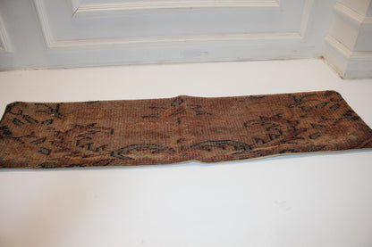 Handmade Turkish Kilim Lumbar Pillow Cover, Earth Tone Woven Cushion 12x48