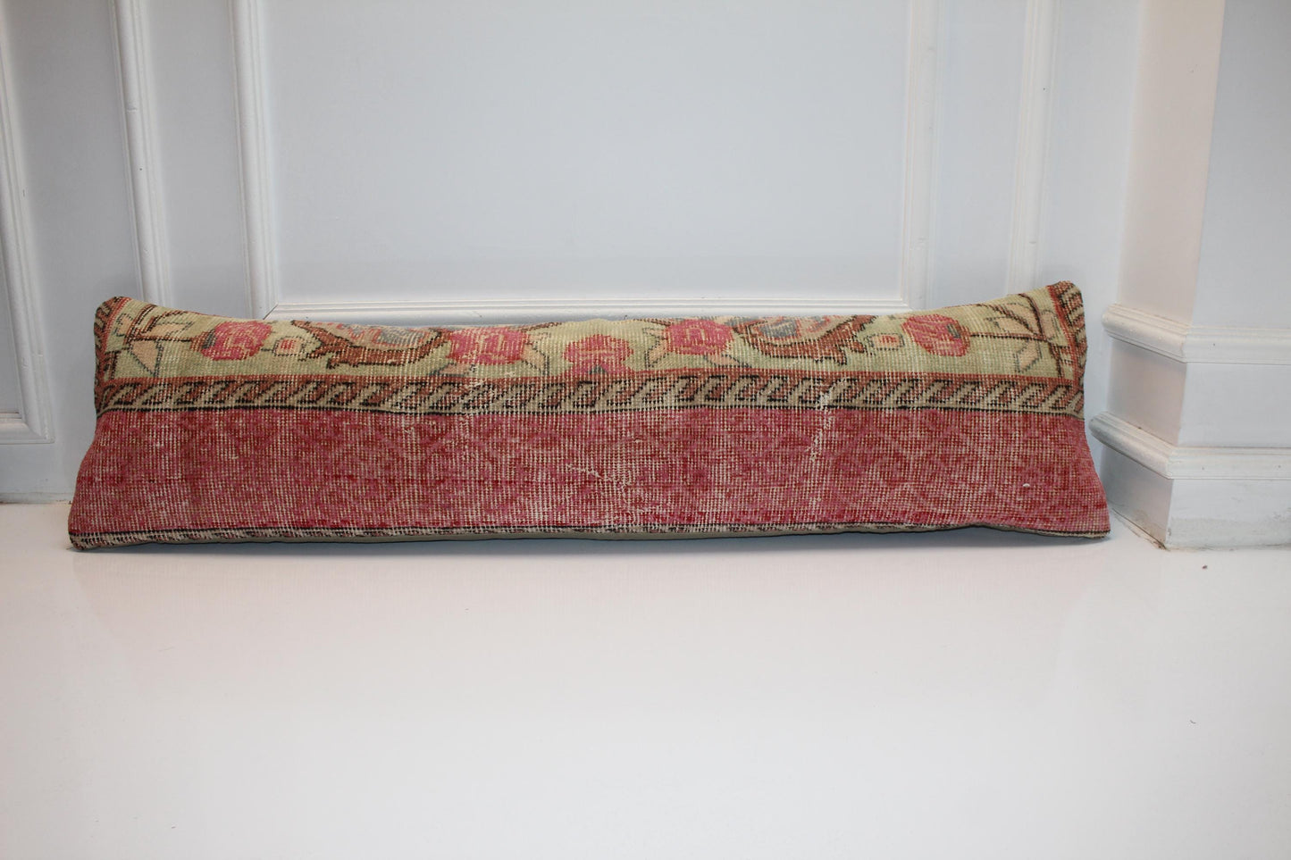 Handmade Kilim Lumbar Pillow Cover, Vintage Turkish Rug, 12x48