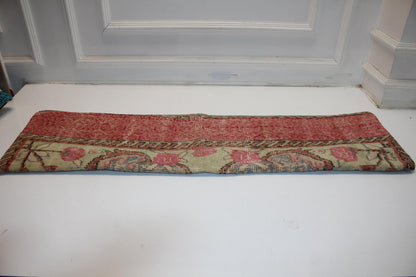 Handmade Kilim Lumbar Pillow Cover, Vintage Turkish Rug, 12x48
