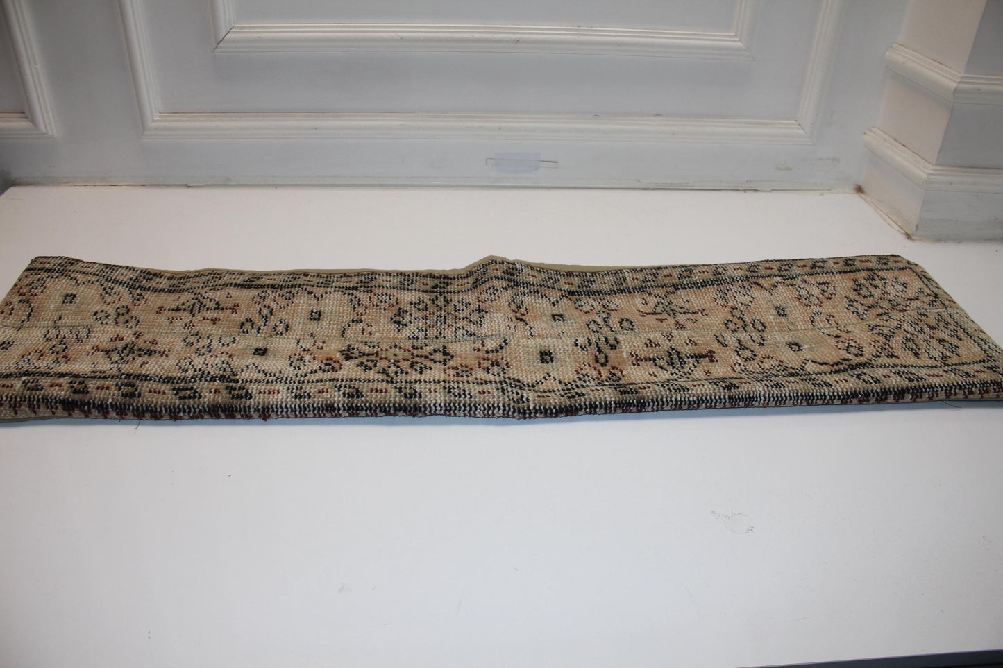 Handmade Kilim Lumbar Pillow Cover, Botanical Accent, 12x48