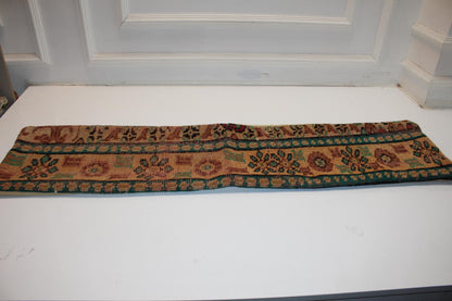 Handmade Turkish Kilim Lumbar Pillow Cover, Ethnic Bench Cushion 12x48