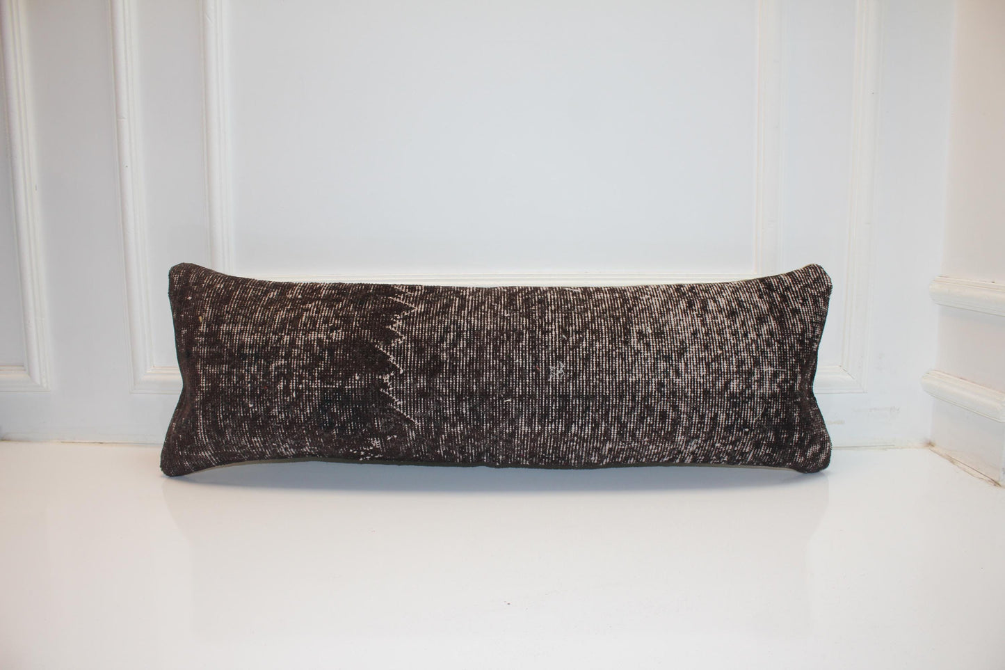 Handmade Kilim Pillow Cover – Upcycled Authentic Wool Rug Lumbar Cushion (12x36)