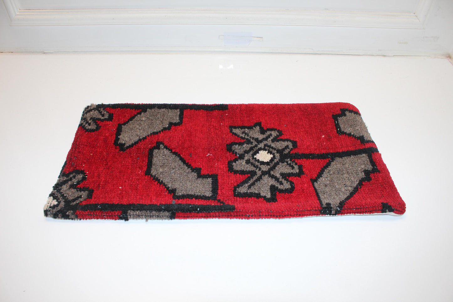 Handmade Kilim Pillow Cover 12x24: Upcycled Wool Tribal Boho Cushion