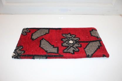 Handmade Kilim Pillow Cover 12x24: Upcycled Wool Tribal Boho Cushion