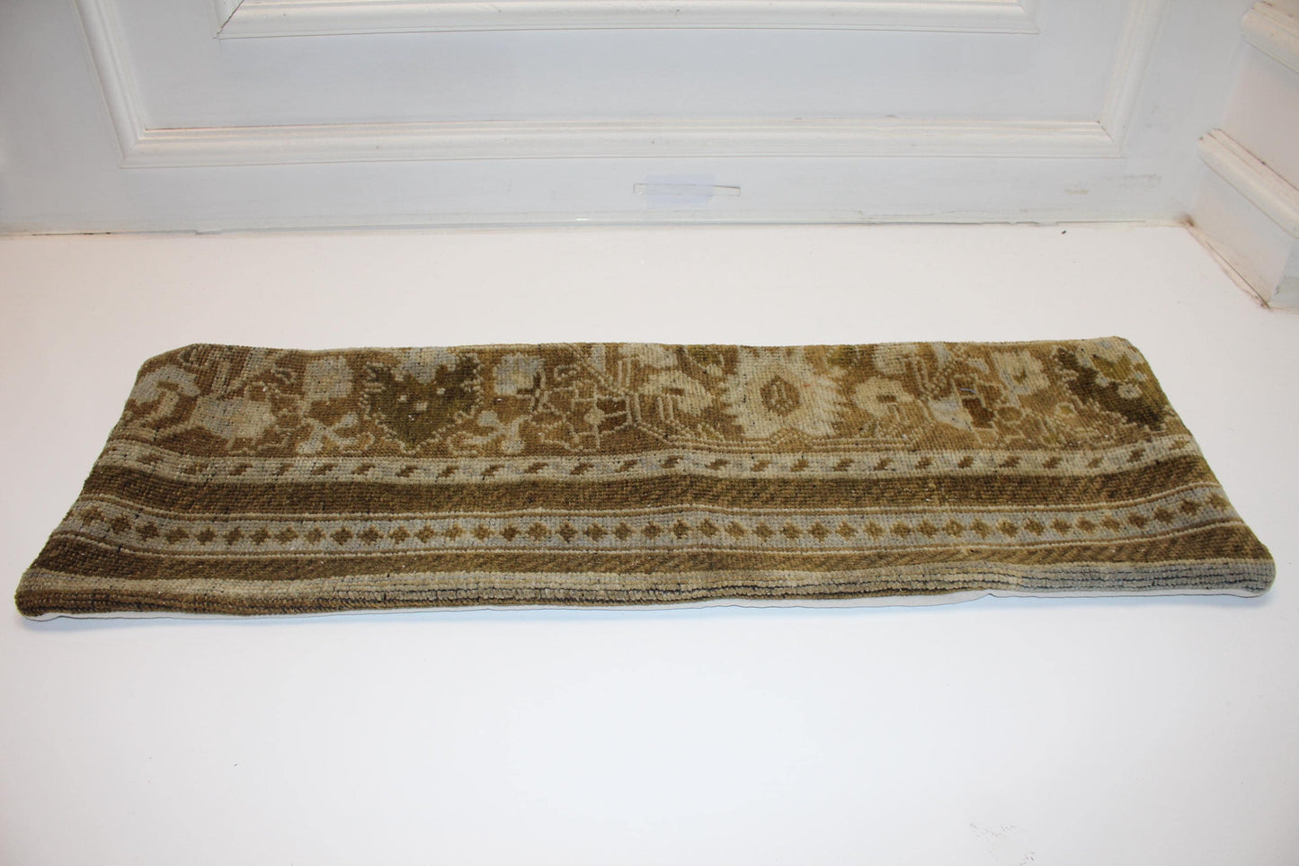 Earth Banded Heritage Textile Lumbar Pillow 12x36 Mocha & Sand Woven Accent Long Bench Cushion