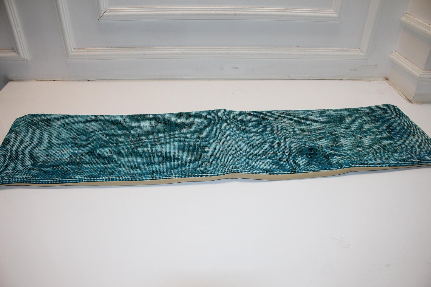 Handmade Kilim Bench Pillow, Vintage Turkish Rug Lumbar Cushion (12x48 inches)