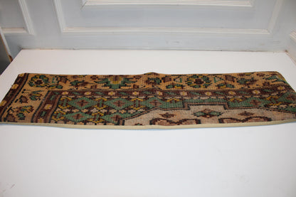Handmade Kilim Bench Pillow, Vintage Anatolian Rug Lumbar Cushion, Tribal Bohemian Style