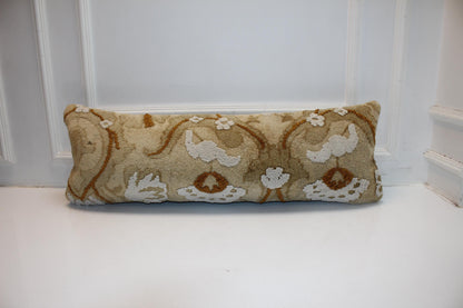 Handmade Kilim Pillow Cover: Upcycled Woven Rug Lumbar Cushion (12x36 Inch)