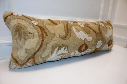 Handmade Kilim Pillow Cover: Upcycled Woven Rug Lumbar Cushion (12x36 Inch)