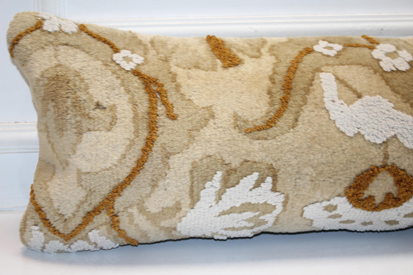 Handmade Kilim Pillow Cover: Upcycled Woven Rug Lumbar Cushion (12x36 Inch)