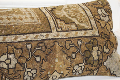 Antique Camel & Sand Long Lumbar Cushion Classic Heritage Statement for Neutral Interiors