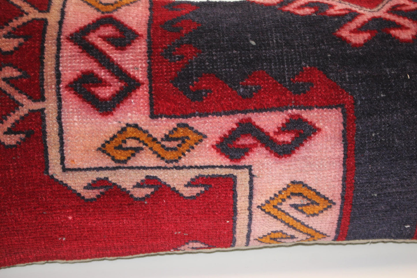 Handmade Kilim Pillow Cover – Upcycled Turkish Rug Lumbar Cushion (12x36)