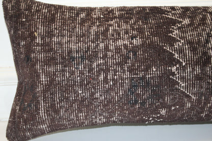 Handmade Kilim Pillow Cover – Upcycled Authentic Wool Rug Lumbar Cushion (12x36)