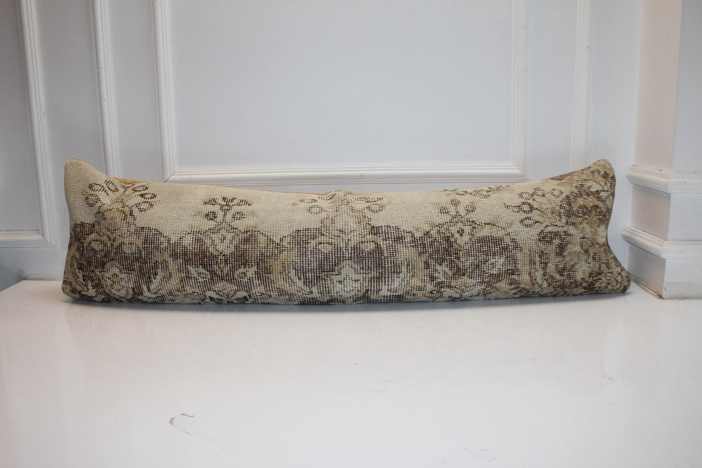 Ornamental Floral Lumbar Cushion, Classic Pattern Long Sofa Pillow  12X48