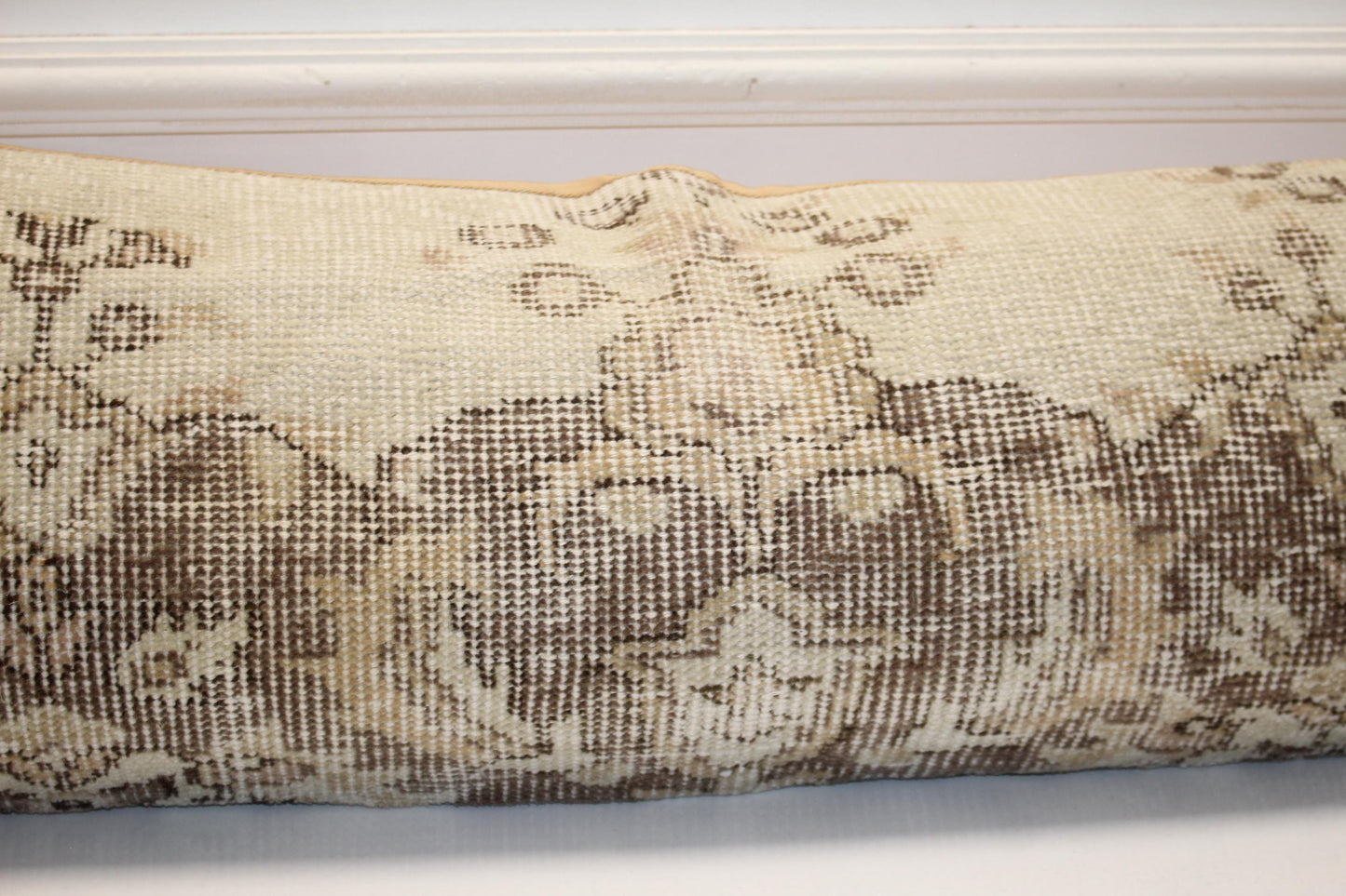Ornamental Floral Lumbar Cushion, Classic Pattern Long Sofa Pillow  12X48
