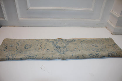 Heirloom Fade Anatolian Bench Pillow 12x48, Sand & Mist Blue Washed Textile