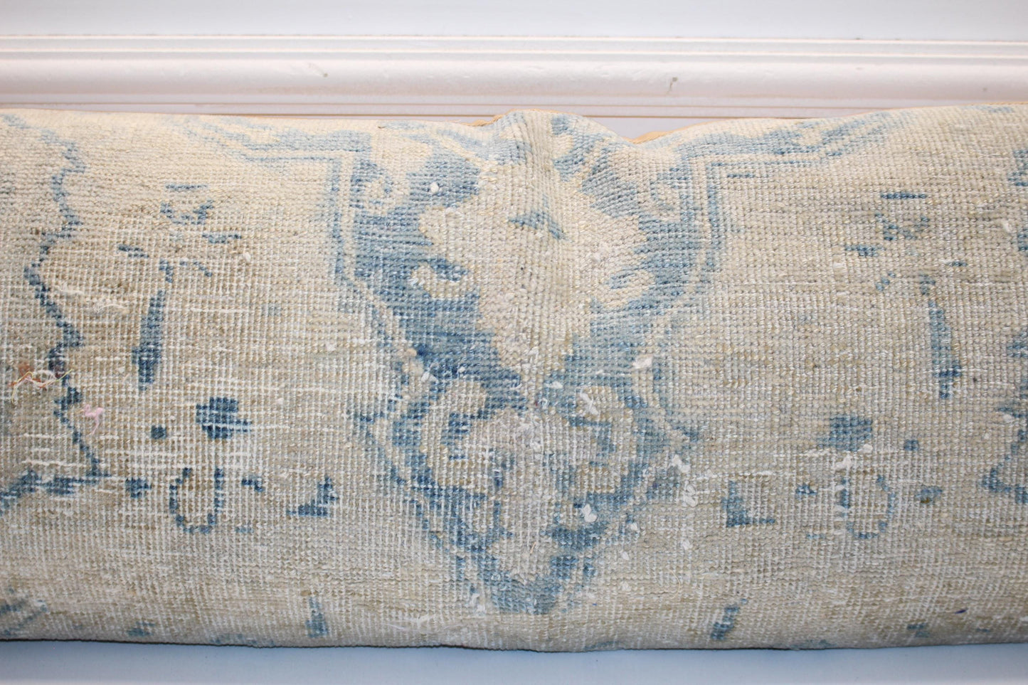 Heirloom Fade Anatolian Bench Pillow 12x48, Sand & Mist Blue Washed Textile