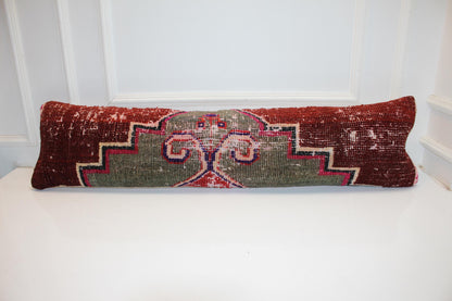 Nomadic Crest Statement Bench Pillow 12x48, Bold Anatolian Motif Textile