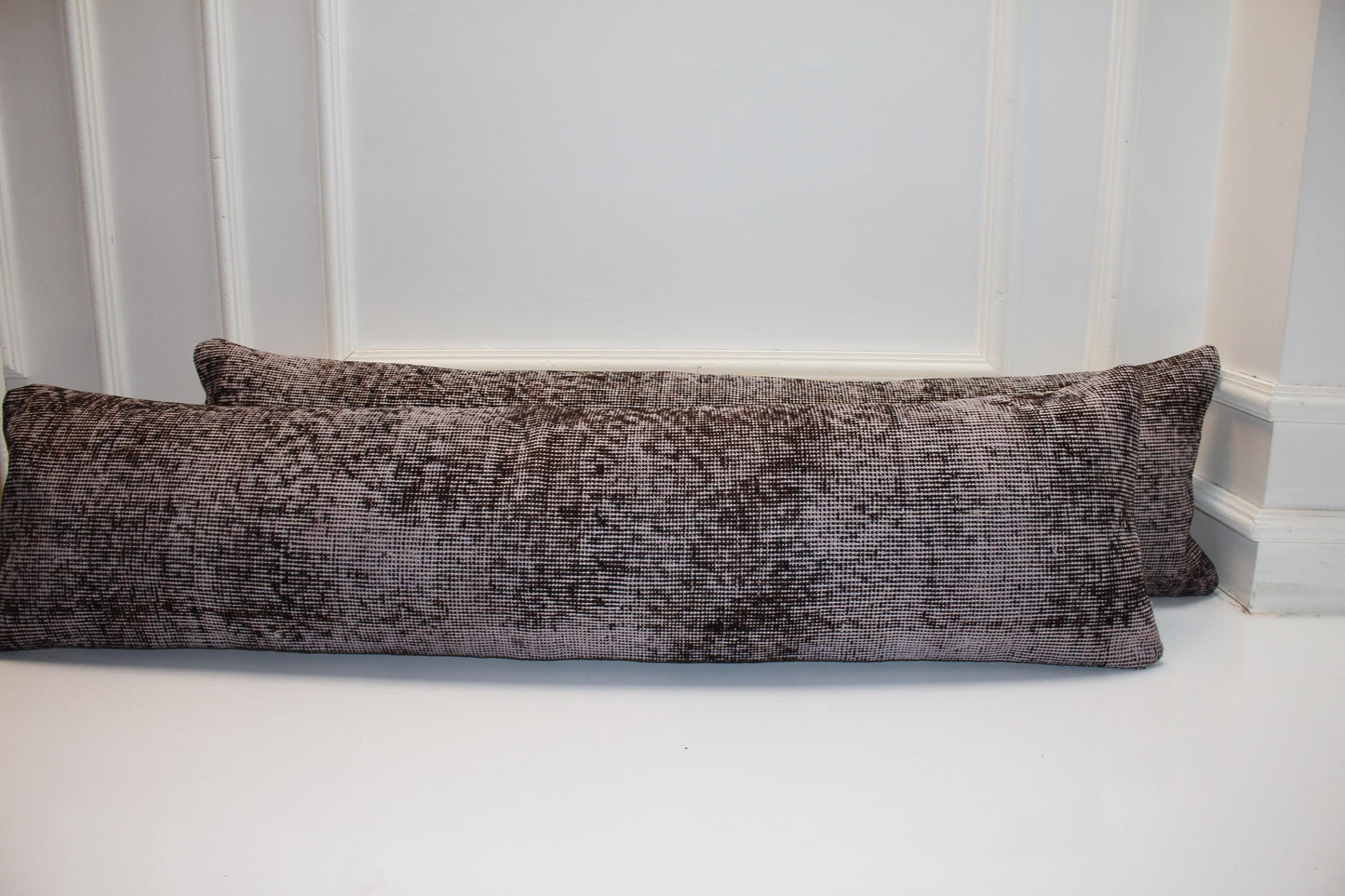 Gallery Layered Bench Pillow Set 12x48, Textured Black & Stone Textile