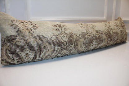 Ornamental Floral Lumbar Cushion, Classic Pattern Long Sofa Pillow  12X48