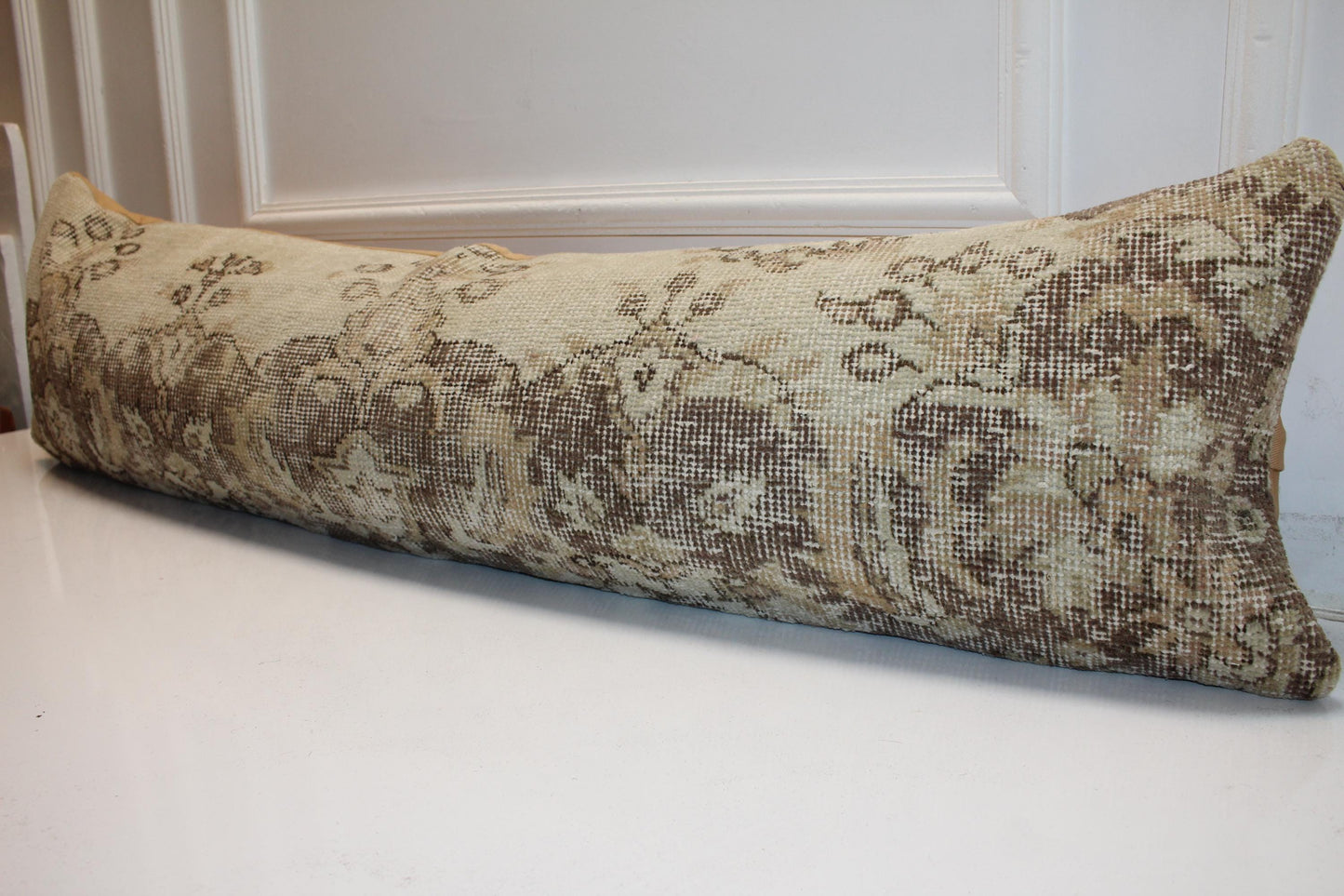 Ornamental Floral Lumbar Cushion, Classic Pattern Long Sofa Pillow  12X48
