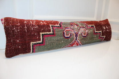 Nomadic Crest Statement Bench Pillow 12x48, Bold Anatolian Motif Textile
