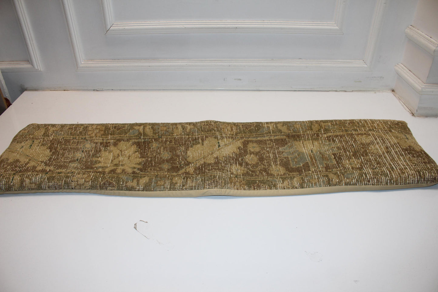 Desert Patina Long Bench Pillow 12x48, Sun-Faded Anatolian Textile
