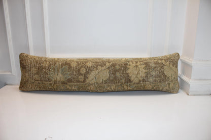 Desert Patina Long Bench Pillow 12x48, Sun-Faded Anatolian Textile
