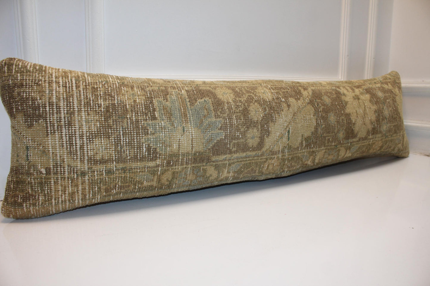 Desert Patina Long Bench Pillow 12x48, Sun-Faded Anatolian Textile