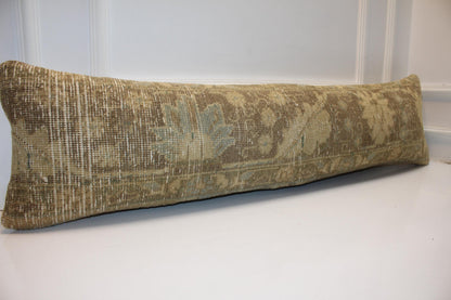 Desert Patina Long Bench Pillow 12x48, Sun-Faded Anatolian Textile
